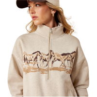 Womens Running Wild 1/2 Zip Sweatshirt